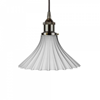 Scallop Fluted Bell Clear Water Pendant Light